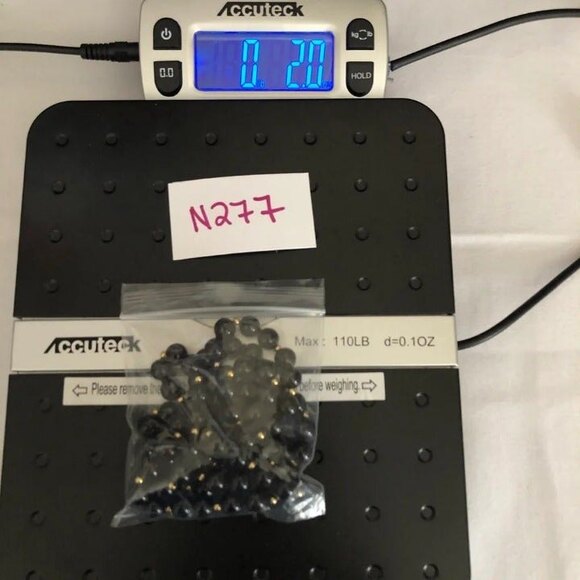 Knotted Cotton Strung Black Glass Bead Necklace - Picture 7 of 8